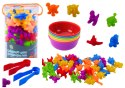 LEAN Toys Zestaw Sorter Edukacyjny Nauka Kolorów Liczenia Dinozaury 48 El