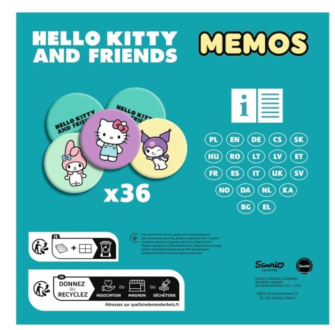 Trefl Gry Gra dla dzieci Memos Hello Kitty Trefl 02898