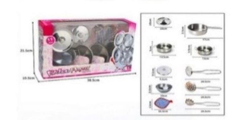 Zestaw kuchenny metalowy 11el