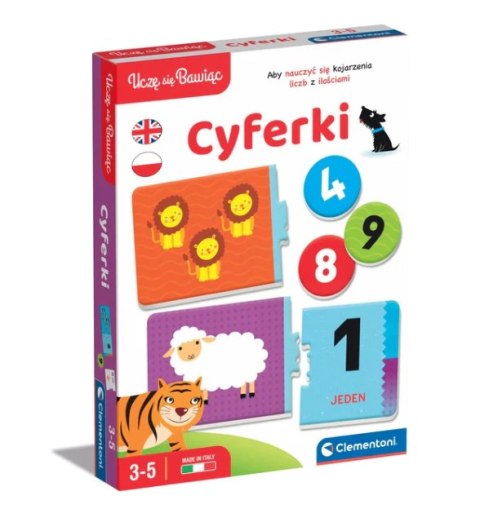 Clementoni Gra edukacyjna Cyferki Matematyka Uczę się Bawiąc Język Polski Angielski Clementoni 50767