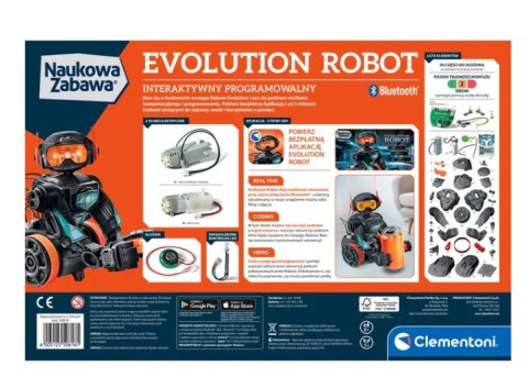 Clementoni Naukowa Zabawa Zestaw Evolution Robot 2.0 Aplikacja Bluetooth Silnik Elektryczny Język Polski Clementoni 50818
