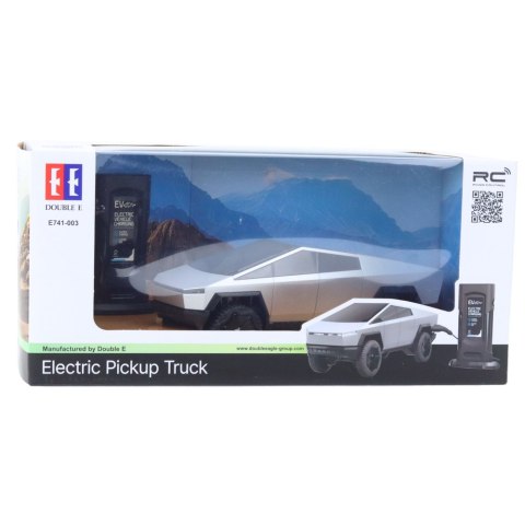 Double E Samochód Zdalnie Sterowany RC Pickup Truck Światła LED Srebrny