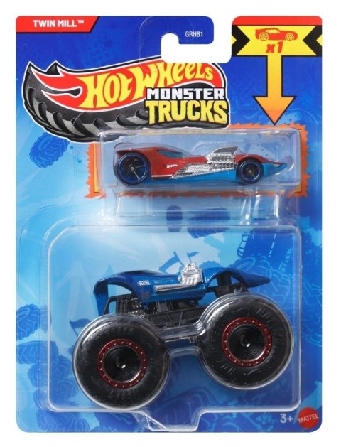 Hot Wheels Monster Trucks Pojazd 1:64 + Autko