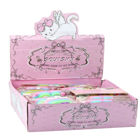 LEAN TOYS Gniotek Kocia Łapka Zabawka Antystresowa Sensoryczna Squishy XXL Fioletowa Zielona