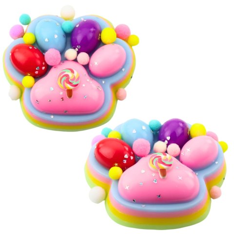 LEAN TOYS Gniotek Kocia Łapka Zabawka Antystresowa Sensoryczna Squishy XXL Niebieska Różowa