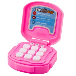 LEAN TOYS Gra Elektroniczna Kółko i Krzyżyk Tic Tac Toe 9 Trybów Różowa