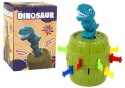 LEAN TOYS Gra Zręcznościowa Dinozaur W Beczce Wyskakujący Dinozaur