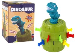 LEAN TOYS Gra Zręcznościowa Dinozaur W Beczce Wyskakujący Dinozaur