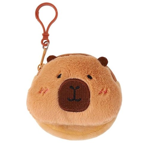 LEAN TOYS Pluszowy Portfelik Kapibara Brelok Dla Dzieci Brązowy