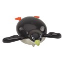 LEAN TOYS Pływający Pingwinek Nakręcany Do Kąpieli Zabawka Do Wody Szary 14,5 cm