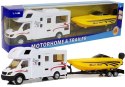 LEAN Toys Camper z Żółtą Motorówką i Napędem Frykcyjnym 1:48