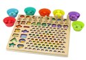LEAN Toys Drewniana Układanka Nauka Liczenia Sorter Łowienie Rybek