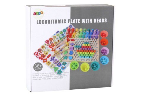 LEAN Toys Drewniana Układanka Nauka Liczenia Sorter Łowienie Rybek