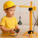 LEAN Toys Dźwig Żuraw Budowlany Zdalnie Sterowany RC Przewodowy Obrót 360° 71 cm