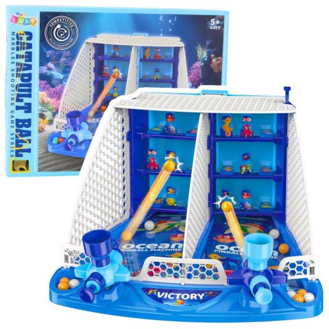 LEAN Toys Gra Zręcznościowa Strzelanie Do Celu Pinball Ocean Rybki