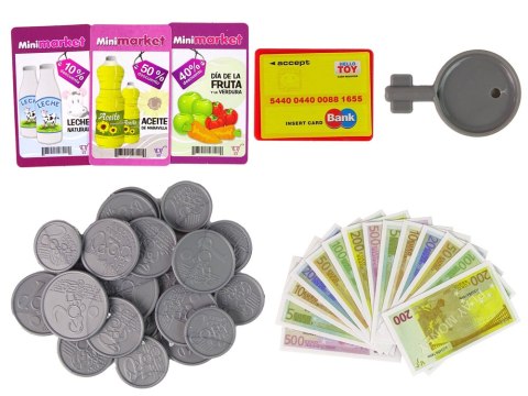 LEAN Toys Kasa Fiskalna Dotykowa Akcesoria Czytnik Dźwięk