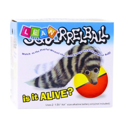 LEAN Toys Piłka z Puszystą Fretką Ogon Zabawka Interaktywna Dla Dzieci