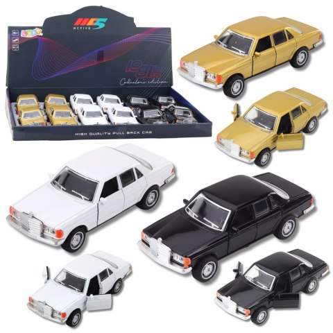 LEAN Toys Samochód Klasyczny Metalowy Napęd Światła Dźwięki Otwierane Drzwi Mix