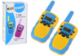 LEAN Toys Walkie Talkie Krótkofalówki Żółto - Niebieski Zasięg 3km Dla Dzieci