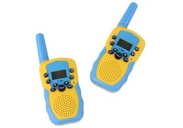 LEAN Toys Walkie Talkie Krótkofalówki Żółto - Niebieski Zasięg 3km Dla Dzieci