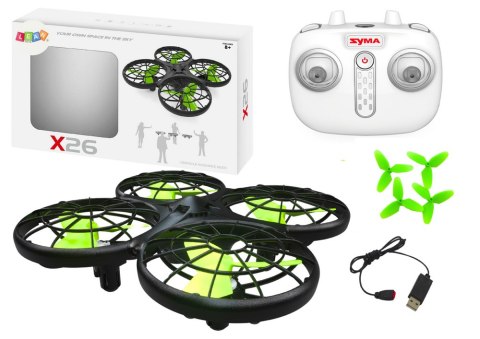 LEAN Toys Zdalnie Sterowany Dron X26 SYMA Czarny