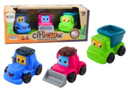 LEAN Toys Zestaw Pojazdów Rolniczych Dla Maluchów Gumowe Miękkie