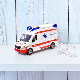 WOOPIE Pogotowie Karetka Ambulans Nosze w Zestawie + Sygnały Dźwiękowe I Świetlne