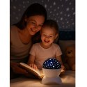 LEAN Lampka Nocna Projektor Gwiazd Głośnik 3w1 LED Bluetooth Biała