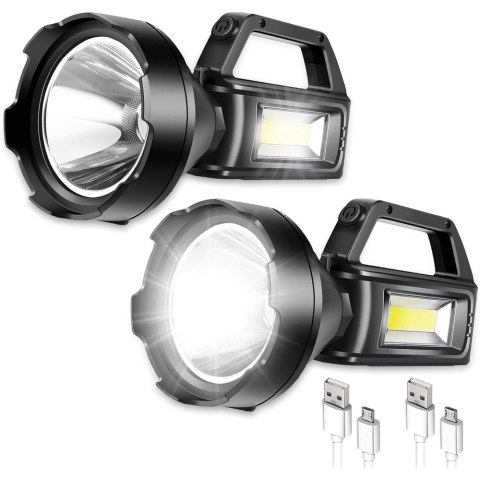 LEAN Latarka Turystyczna Robocza Reflektor LED 4 Tryby Powerbank