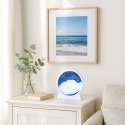 LEAN Obraz 3D Ruchomy Piasek Niebieski Dekoracja 360° Biały