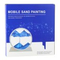 LEAN Obraz 3D Ruchomy Piasek Niebieski Dekoracja 360° Biały