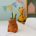 LEAN Pojemnik Na Długopisy Kapibara Figurka Organizer Brązowa 10 x7 cm
