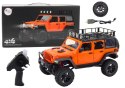 LEAN Toys Auto Terenowe Zdalnie Sterowane RC 2.4G Napęd 4x4 Pomarańczowy