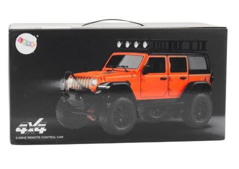 LEAN Toys Auto Terenowe Zdalnie Sterowane RC 2.4G Napęd 4x4 Pomarańczowy