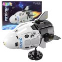 LEAN Toys Klocki Konstrukcyjne Biały Statek Kosmiczny Podstawka 88 el.