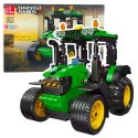 LEAN Toys Klocki Konstrukcyjne Traktor Farmerski Rolniczy Zielony 304 el.