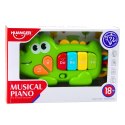 LEAN Toys Muzyczne Pianinko Interaktywne Dla Malucha Krokodyl Koraliki Zielony