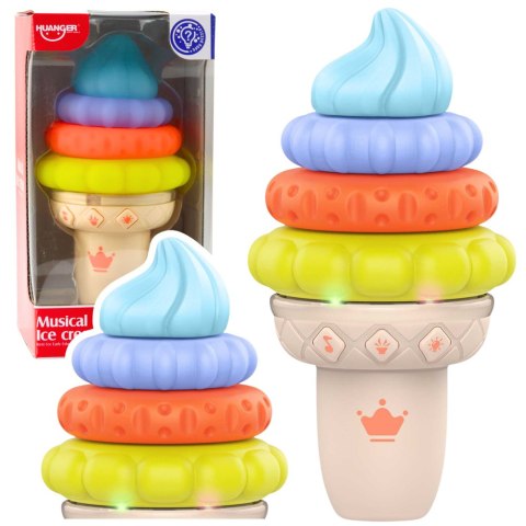 LEAN Toys Muzyczny Lód Zabawka Edukacyjna Dla Malucha Światła Dźwięki