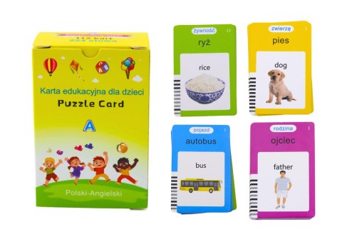 LEAN Toys Tablet Do Kart Edukacja Nauka Języka Polski Angielski 224 Słowa Niebieski