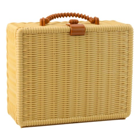 LEAN Toys Zestaw Do Herbaty w Koszyku Filiżanki Talerzyki Słodkości 23 el.