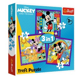 Trefl Puzzle Puzzle - 3w1 (20, 36, 50) - Miki i jego wesoła ekipa - Myszka Miki i Przyjaciele - Trefl 34894