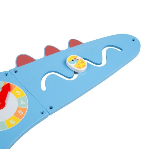 WOOPIE GREEN Drewniana Ścienna Tablica Manipulacyjna Dinozaur Montessori FSC