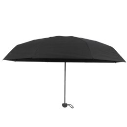 LEAN Parasolka Kieszonkowa Składana z Ochroną UV UPF 50+ Etui Czarna 90 cm