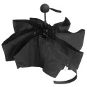 LEAN Parasolka Kieszonkowa Składana z Ochroną UV UPF 50+ Etui Czarna 90 cm