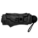 LEAN Parasolka Kieszonkowa Składana z Ochroną UV UPF 50+ Etui Czarna 90 cm