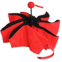 LEAN Parasolka Kieszonkowa Składana z Ochroną UV UPF 50+ Etui Czerwona 90 cm