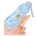 LEAN Parasolka Kieszonkowa Składana z Ochroną UV UPF 50+ Etui Niebieska 90 cm