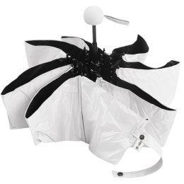 LEAN Parasolka Kieszonkowa Składana z Ochroną UV UPF 50+ Etui Szara 90 cm