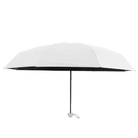 LEAN Parasolka Kieszonkowa Składana z Ochroną UV UPF 50+ Etui Szara 90 cm