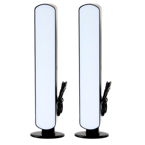 LEAN Zestaw Lampy Ambient RGB LED Gamingowe na Biurko Pilot 2 szt.